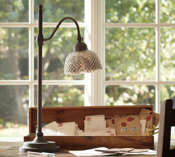 pottery barn glass table lamps