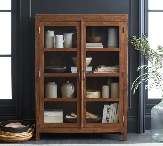 Menlo 49 X 67 Reclaimed Teak Storage Cabinet Pottery Barn