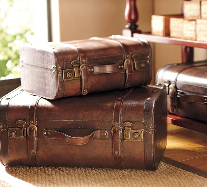 leather trunk luggage