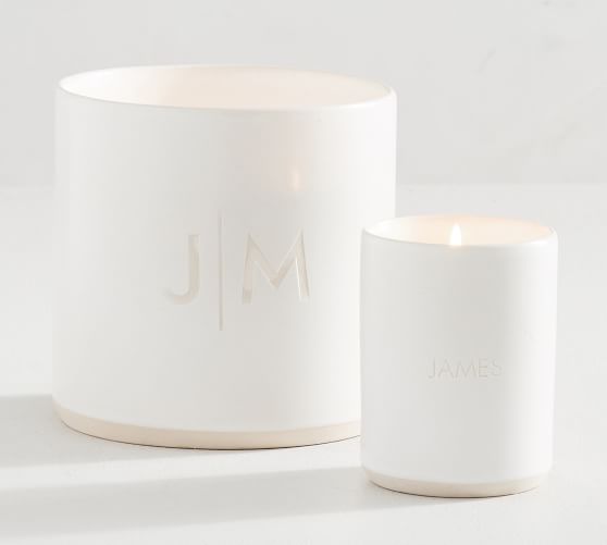 white scented candles