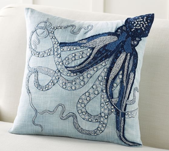 Octopus Tentacle Embroidered Decorative 