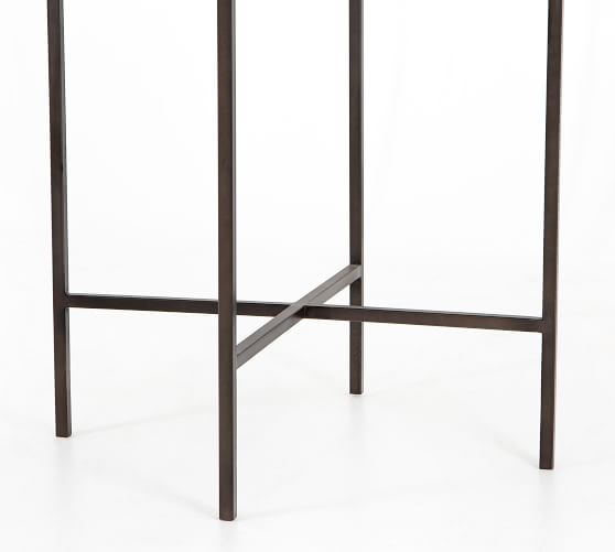 Fargo Round Reclaimed Wood Bar Height Table Pottery Barn