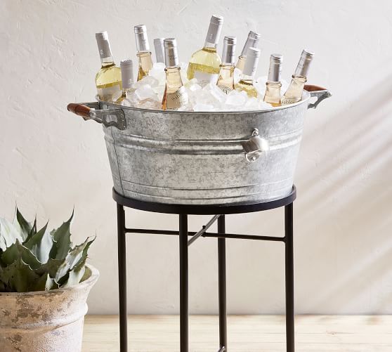 galvanized wine bucket