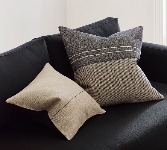 pottery barn black pillows