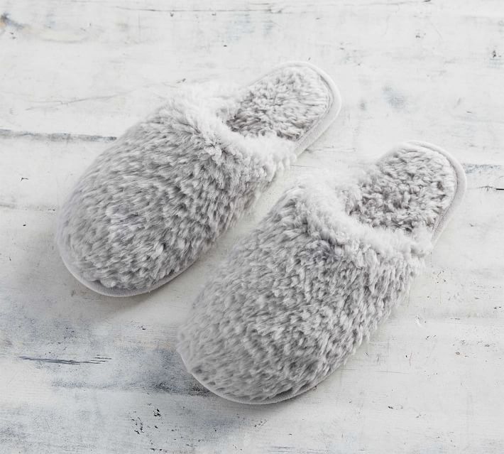 gray slippers