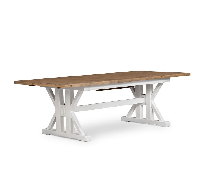 Hart Reclaimed Wood Extending Trestle Dining Table Pottery Barn