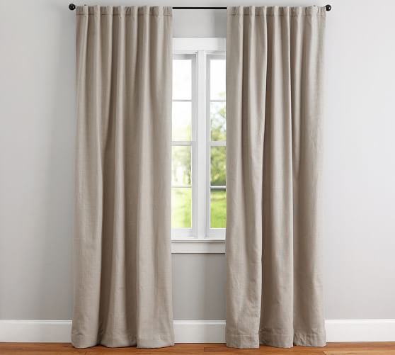 Cotton Basketweave Curtain Pottery Barn