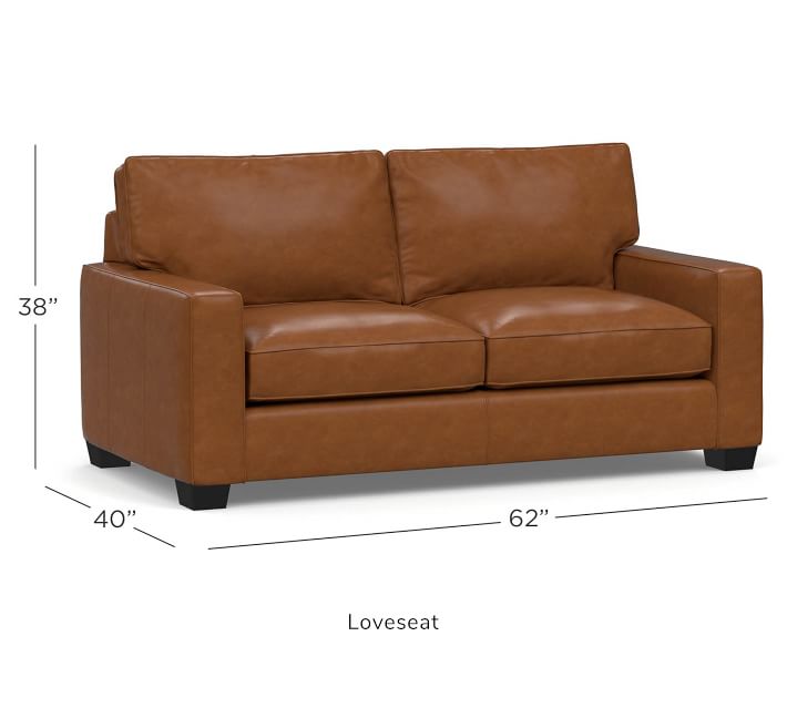 PB Comfort Square Arm Leather Sofa Collection Pottery Barn