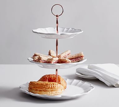 Monique Lhuillier Juliana Scalloped Three Tiered Stand