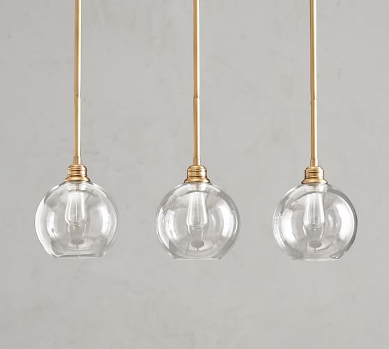 Custom Glass Globe 3 Light Pendant Pottery Barn - Custom Pendant Lamps Custom Glass Globe 3 Light Pendant Pottery Barn - Custom Pendant Lamps