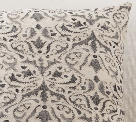 Reilley Embroidered Decorative Pillow Covers Pottery Barn