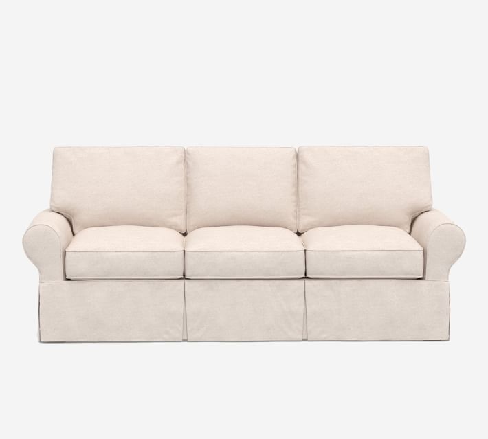 Pb Basic Slipcovered Sleeper Sofa With Memory Foam Mattress Pottery Barn