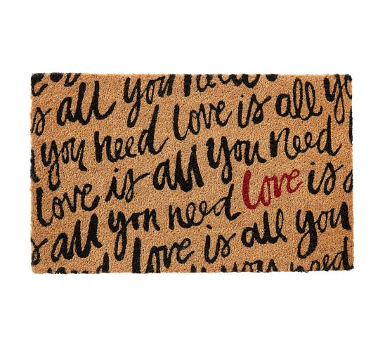 Love Is All You Need Doormat Pottery Barn