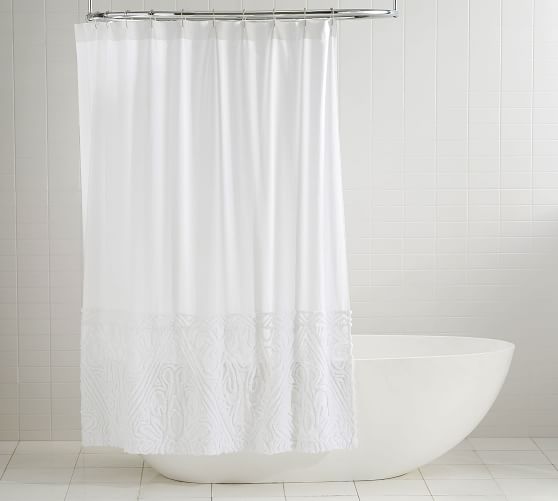 Isabelle Candlewick Cotton Shower Curtain Pottery Barn