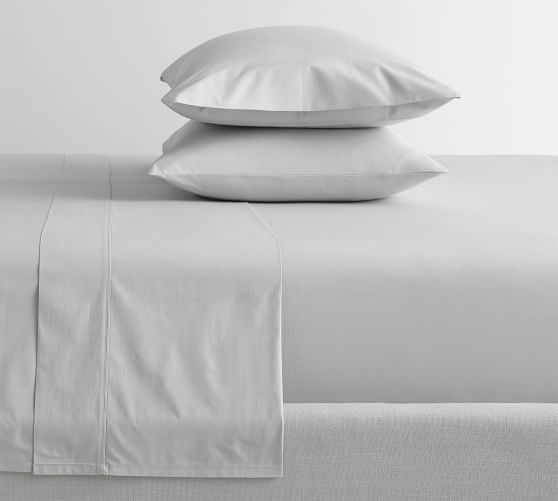 400 Thread Count Organic Percale Sheet Set Pottery Barn