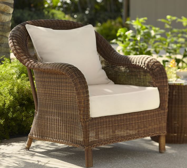 Palmetto All Weather Wicker Lounge Chair Honey Pottery Barn - Pottery Barn Outdoor Patio Chair Palmetto All Weather Wicker Lounge Chair Honey Pottery Barn - Pottery Barn Outdoor Patio Chair