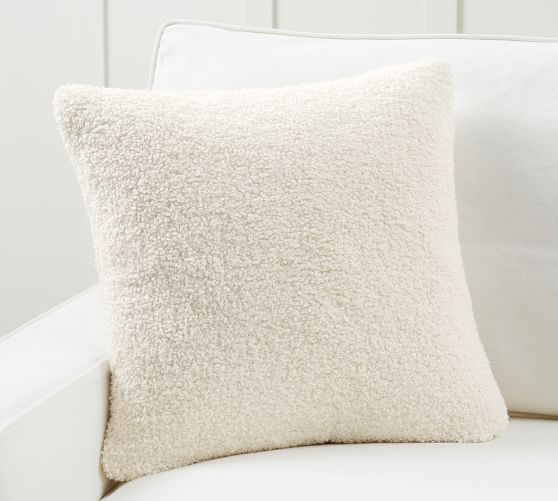 pottery barn fur pillows