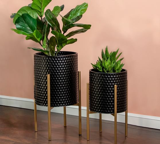 Black Planter / Amazon Com La Jolie Muse Tall Planters 26 Inch Flower