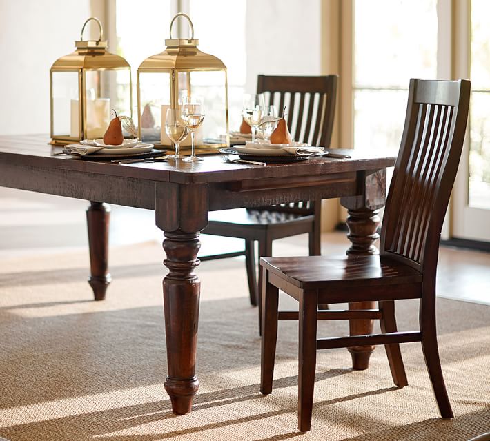 Sumner Extending Dining Table Rustic Pine Pottery Barn 