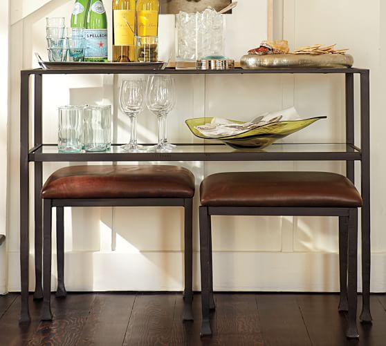 Tanner 42 Console Table Pottery Barn - Sofa Table With Stools Underneath Tanner 42 Console Table Pottery Barn - Sofa Table With Stools Underneath