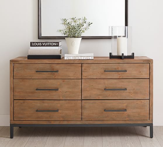 Malcolm 6 Drawer Wide Dresser Pottery Barn Malcolm 6 Drawer Wide Dresser Pottery