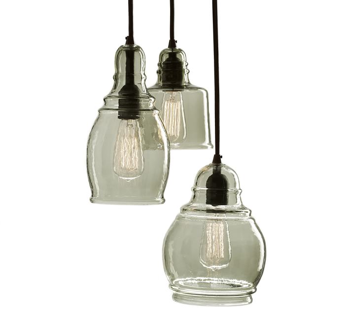 Paxton Glass 3 Multi-Light Pendant | Pottery Barn