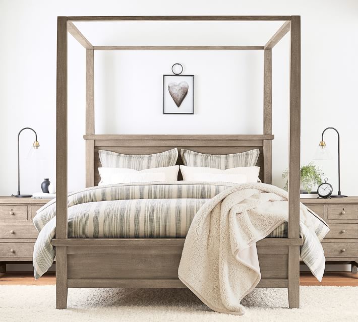 Farmhouse Canopy Bed Wooden Beds Pottery Barn