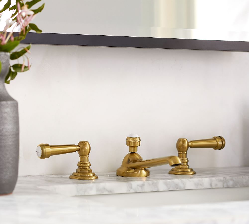 Sussex Lever Handle Widespread Bathroom Sink Faucet Pottery Barn