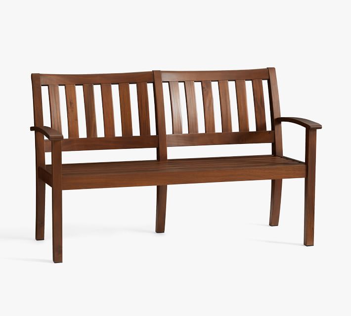 Chatham FSC® Mahogany Bench, Honey | Pottery Barn