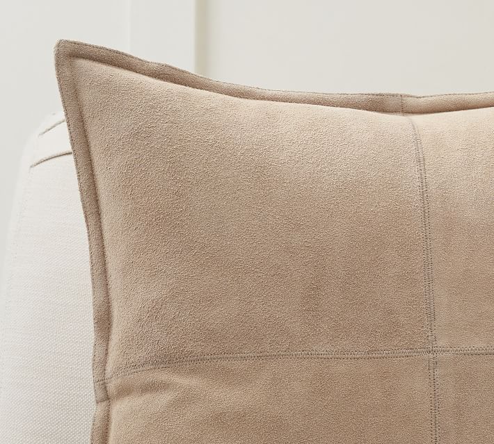 Pieced Suede Pillow Covers Pottery Barn