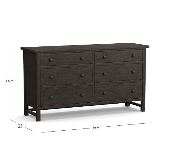 Farmhouse 6 Drawer Wide Dresser Pottery Barn