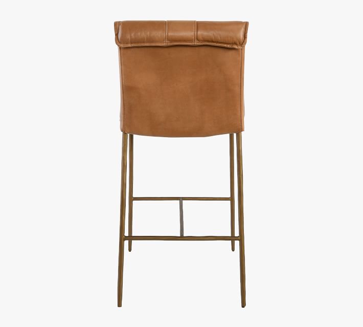 Eugina Leather Bar & Counter Stools Pottery Barn