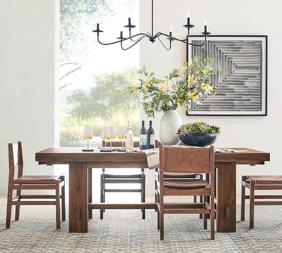 Pottery Barn Leather Dining Chairs, Pottery Barn Wooden Dining Chairs