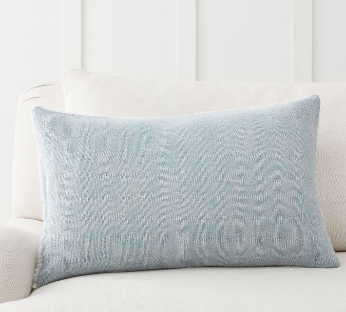 pottery barn blue throw pillows