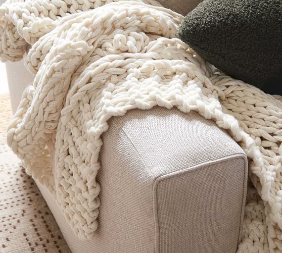 pottery barn blankets and throws