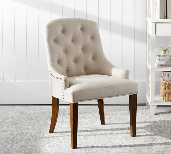 Pottery Barn Dining Chairs Upholstered, Pottery Barn Ashton Tufted Dining Chair Dupes