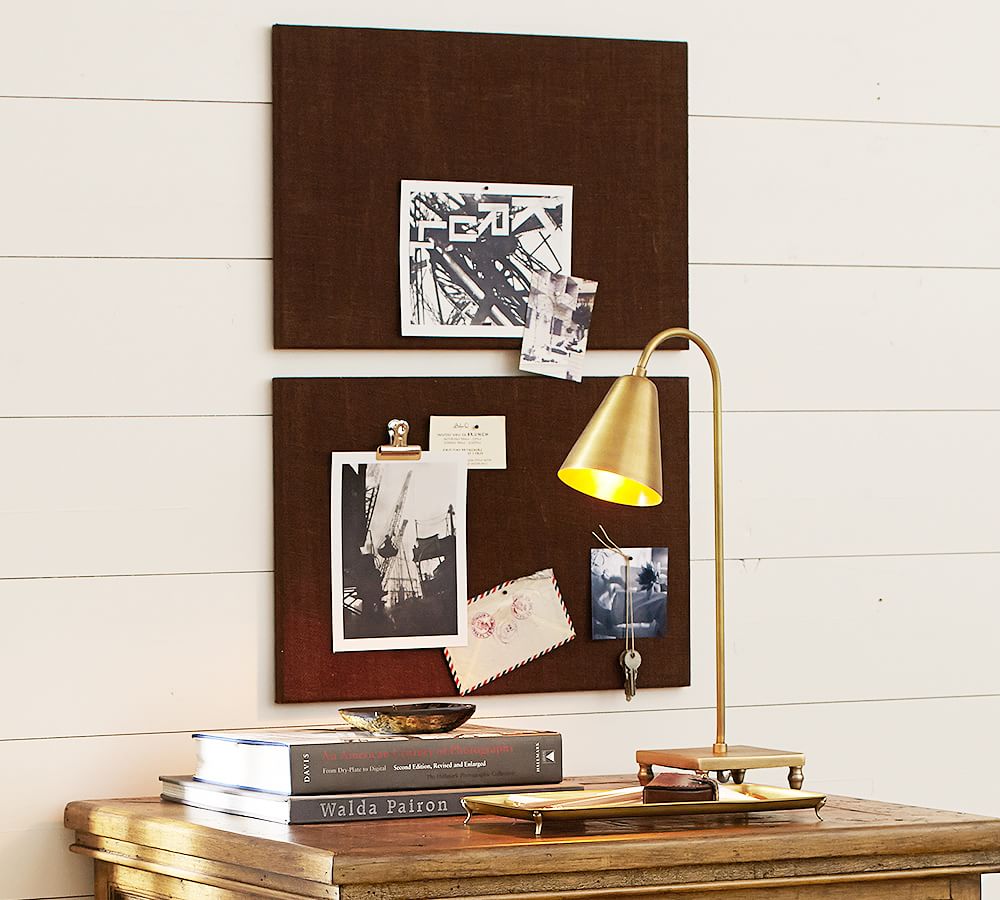 Modular Espresso Linen Pinboard Tile Pottery Barn