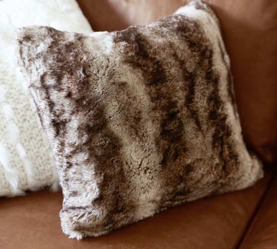 pottery barn fur pillows