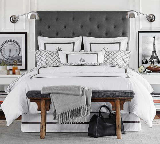 Pottery Barn Bed Sets 55 Off, Pottery Barn Lorraine Tufted Headboard