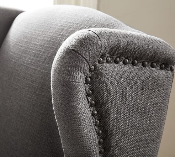Delancey Petite Upholstered Wingback Armchair | Pottery Barn