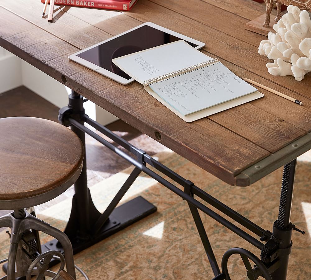 Pottery barn shop crank desk