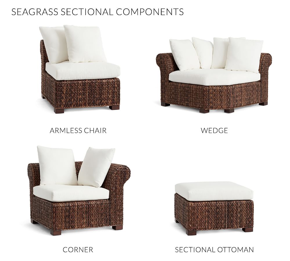 Build Your Own Seagrass Sectional Components Pottery Barn