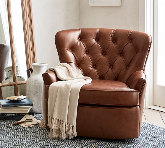 pottery barn swivel chair