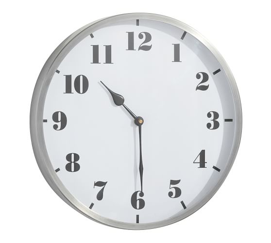 Standard Wall Clocks Pottery Barn