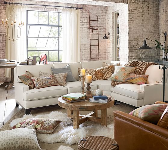 Build Your Own Seabury Upholstered Sectional Components Pottery Barn Build Your Own Seabury Upholstered, Pottery Barn Living Room Furniture