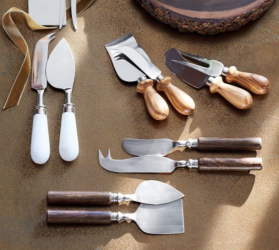 4pcs//set Cheese Knives with Wood Handle Stainless Steel Cheese Cutter #d