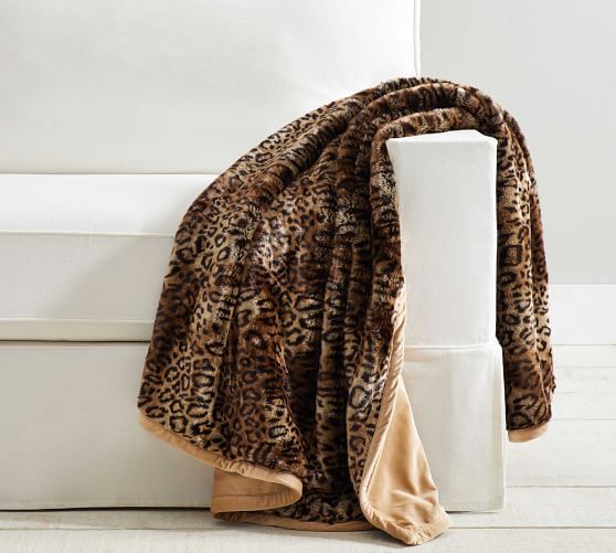 faux fur cheetah blanket