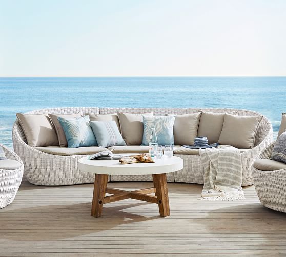 Patio Furniture Round Couch Off 53, Curved Modular Outdoor Seating