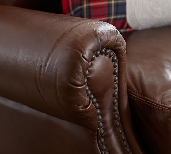 pottery barn james leather recliner reviews