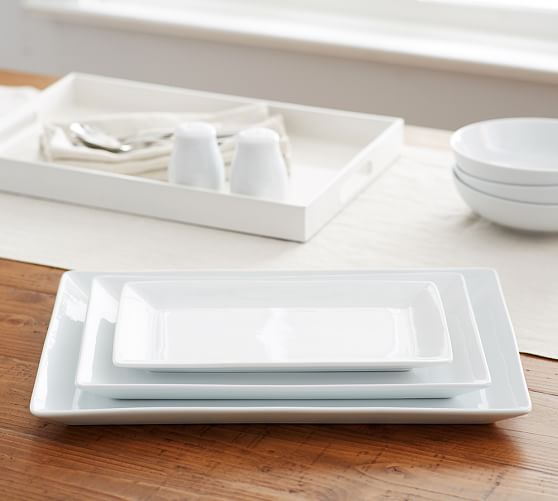 white ceramic serving tray